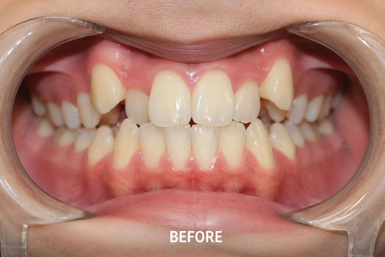 Patient before orthodontics